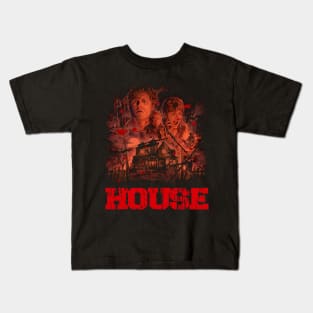 Step Inside The Haunted House Vintage Film Tribute T-Shirt Kids T-Shirt